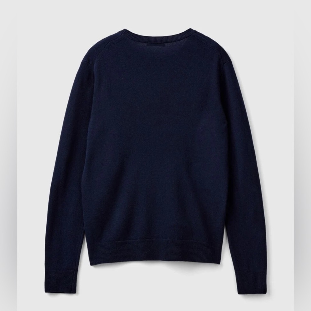 AE77 New York 100% Wool Navy Crewneck Sweater, NWT, Oversized. Unisex